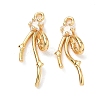 Brass Micro Pave Cubic Zirconia Pendants KK-A281-21G-01-1