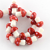 Autumn Theme Mushroom Handmade Lampwork Beads Strands X-LAMP-R116-13-1