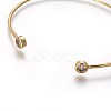 Brass Cuff Bangles BJEW-P245-04G-3