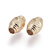 Electroplate Brass Textured Beads KK-F789-30G-2