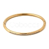 304 Stainless Steel Micro Pave Cubic Zirconia Hinged Bangles for Women BJEW-D408-30G-2