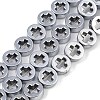 Electroplated Synthetic Non-magnetic Hematite Beads Strands G-K375-A01-01-1