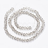 Electroplate Transparent Glass Beads Strands EGLA-A034-T4mm-E15-2