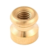 Golden Tone Round Wax Seal Brass Stamp Heads AJEW-S087-02G-09-3