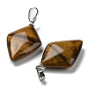Natural Tiger Eye Pendants G-C066-03G-3