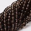 Natural Smoky Quartz Round Beads Strands G-E329-10mm-38-1