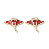 Brass Enamel Pendants KK-L256-46A-G-1