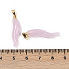 Handmade Lampwork with Brass Pendants KK-Q095-02B-08-3
