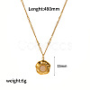 Natural Quartz Crystal Flower Pendant 304 Stainless Steel Chain Necklaces for Women FS-WGE9101-06-1