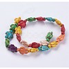 Synthetic Turquoise Beads Strands G-E456-35C-15x18mm-2