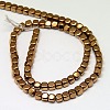 Electroplate Non-magnetic Synthetic Hematite Beads Strands G-J172-3x3mm-05-2
