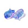 Transparent Spray Painted Glass Beads X-GLAA-I050-10-4