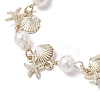 Alloy Shape Shell & Starfish Link Bracelets BJEW-JB11842-3