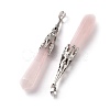 Natural Rose Quartz Big Pointed Pendants G-G797-05P-08-2