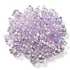 UV Plating Rainbow Iridescent Transparent Acrylic Bubble Beads OACR-C007-02C-3