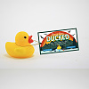 CREATCABIN 50Pcs Duck Theme Paper Card AJEW-CN0001-98F-6