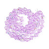 Electroplate Transparent Glass Beads Strands EGLA-N020-03F-2