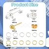 Iron Ball Stud Earring Findings & Ear Nuts & Open Jump Rings IFIN-YW0003-69-2
