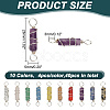 40Pcs 10 Styles Natural Mixed Gemstone Copper Wire Wrapped Column Connector Charms PALLOY-HY00040-2