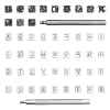 2 Sets 2 Style Alphabet & Number & Constellation Pattern Zinc Alloy Stamps DIY-GL0004-45-1