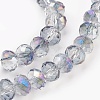 Electroplate Glass Beads Strands GLAA-K027-HR-B01-3