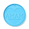 DIY Mother's Day Theme Flat Round Pendant Silicone Molds SIMO-H010-02B-2