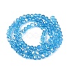AB Color Plated Transparent Glass Rondelle Beads Strands EGLA-T029-4mm-10O-2