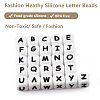 20Pcs White Cube Letter Silicone Beads SIL-YWC0003-06P-4