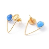 Cat Eye Stud Earrings EJEW-JE03765-04-2