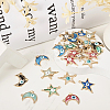 48Pcs 12 Style Alloy Enamel Pendants ENAM-TA0001-73-5