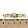 Natural Shoushan Stone with Brass Fold Over Clasps G-G141-03G-07-3
