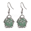 Natural Mixed Gemstone Dangle Earrings EJEW-JE05659-02-4
