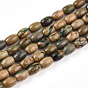 Natural Verdite Stone Beads Strands G-N346-02A-06-2
