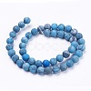 Dyed Natural Map Stone/Picasso Stone/Picasso Jasper Beads Strands X-G-F520-52-6mm-2