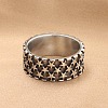 Punk Style 304 Stainless Steel Finger Rings for Men FS-WG83721-04-1