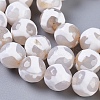 Tibetan Style Turtle Back Pattern dZi Beads Strands X-G-G036-8mm-6-2
