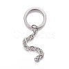Tarnish Resistant 304 Stainless Steel Split Key Ring Clasps STAS-L226-009A-2