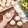 20Pcs Natural Wooden Round Ball WOOD-PH0002-93-3