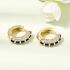 Brass Micro Pave Cubic Zirconia Hoop Earrings KK-CBA8324-22G-3
