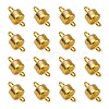 Column Brass Magnetic Clasps with Loops KK-M064-G-NR-2