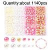 1140Pcs 12 Styles ABS Plastic Imitation Pearl Beads KY-YW0001-96C-1