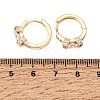 Brass Micro Pave Cubic Zirconia Hoop Earrings KK-CBAD29A-05G-5
