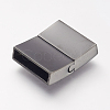304 Stainless Steel Magnetic Clasps with Glue-in Ends STAS-I011-15B-2