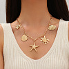 Ocean Alloy Pendant Bib Necklaces for Women FS-WGB71D7-07-1