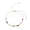 Chakra Natural Mixed Gemstone & Cultured Freshwater Pearl  Beads Braided Bead Bracelets for Women BJEW-JB13220-2