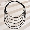 Bohemian Style Plastic Long Bicone Beads Multi Layered Necklaces for Women's Daily Parties DF6907-2-3