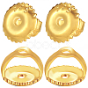 30Pcs Brass Ear Nuts KK-BBC0019-92G-1