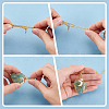 6Pcs 2 Color Brass Macrame Pouch Braided Gemstone Holder Pendant Necklace Making NJEW-AB00024-3