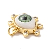Brass Micro Pave Clear Cubic Zirconia Pendants ZIRC-E006-04G-05-3