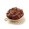 Natural & Synthetic Gemstone Chip Pendants KK-C242-05G-4